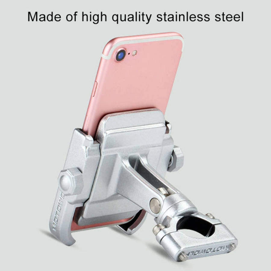 Motorcycle Handlebar Aluminum Alloy Phone Bracket, Suitable for 4-6 inch Device, Handlebar Alumin...