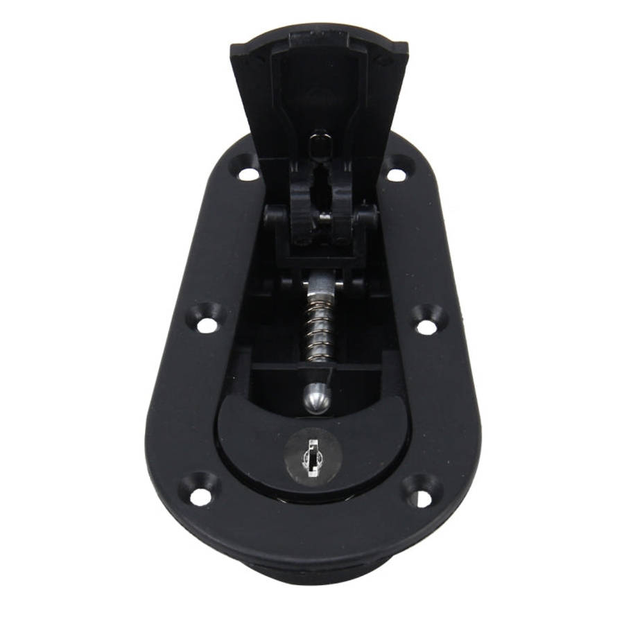 A Pair Car Modified Hood Lock General Racing Car Cover Lock with Keys, with Keys(Black)