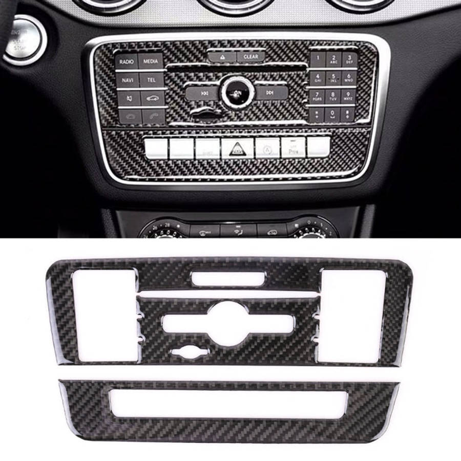 Car Carbon Fiber CD Panel Decorative Sticker for Mercedes-Benz GLA 2015-2018, CD Panel(2)