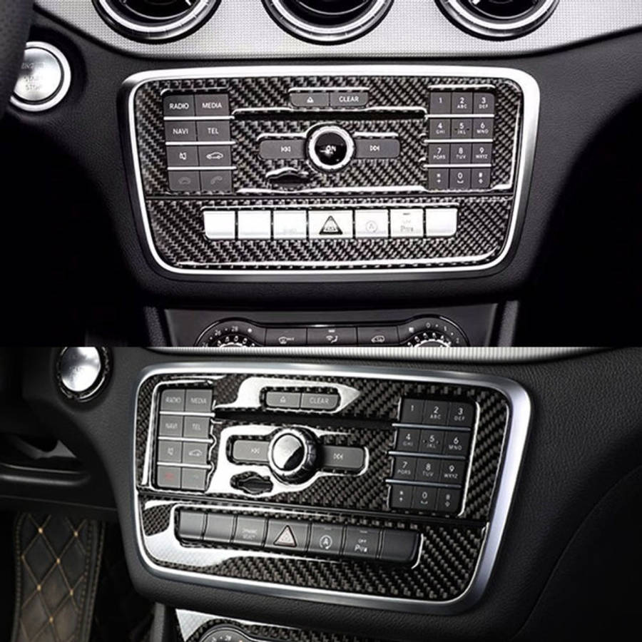 Car Carbon Fiber CD Panel Decorative Sticker for Mercedes-Benz GLA 2015-2018, CD Panel(2)