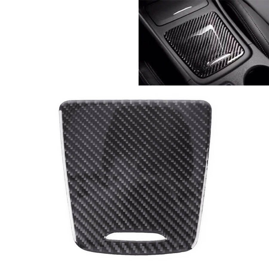 Car Carbon Fiber Storage Box Panel Decorative Sticker for Mercedes-Benz GLA 2015-2018, Storage Bo...