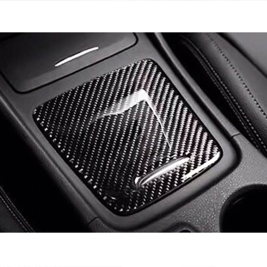 Car Carbon Fiber Storage Box Panel Decorative Sticker for Mercedes-Benz GLA 2015-2018, Storage Bo...