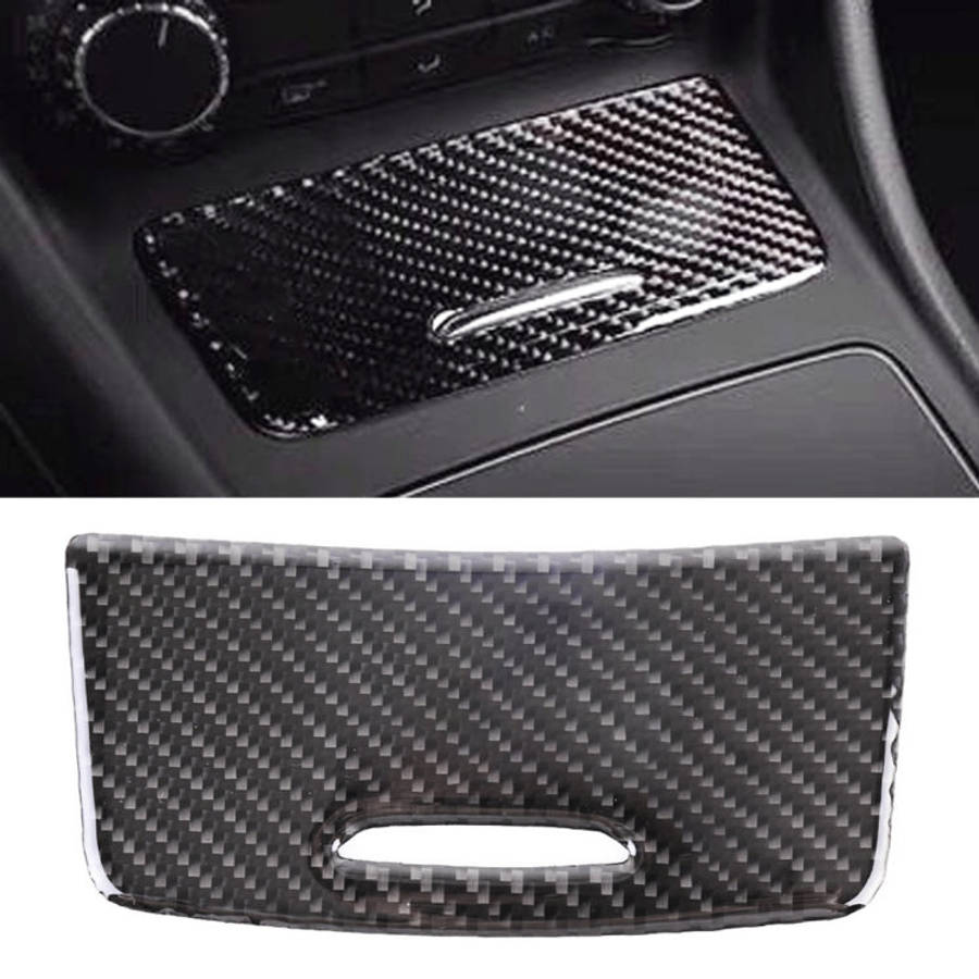 Car Carbon Fiber Ashtray Panel Decorative Sticker for Mercedes-Benz GLA 2015-2018, Ashtray Panel
