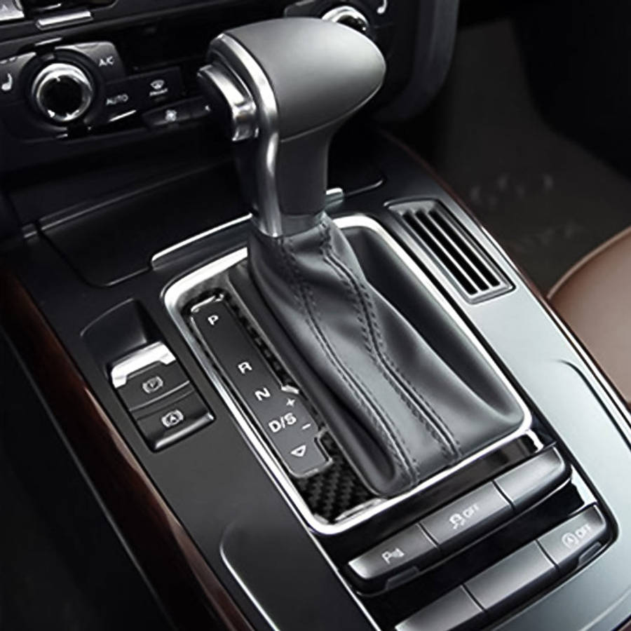 Car Carbon Fiber Gear Panel Decorative Sticker for Audi A4L / A5 / Q5 2009-2016, Gear Panel