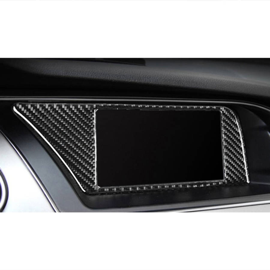 Car Carbon Fiber Inner Frame without Navigation Decorative Sticker for Audi A4L / A5 / Q5 2009-20...