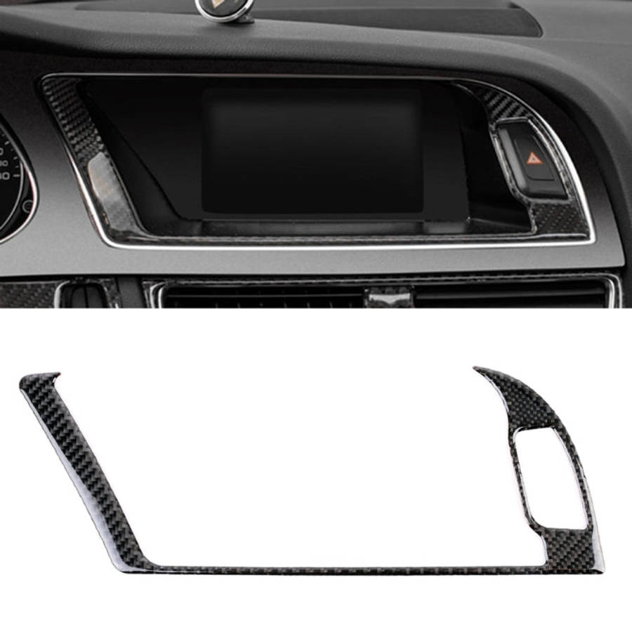 Car Carbon Fiber Navigation Outer Frame Decorative Sticker for Audi A4L / A5 / Q5 2009-2016, Navi...