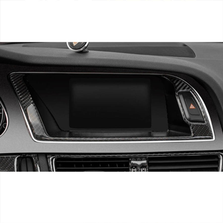 Car Carbon Fiber Navigation Outer Frame Decorative Sticker for Audi A4L / A5 / Q5 2009-2016, Navi...