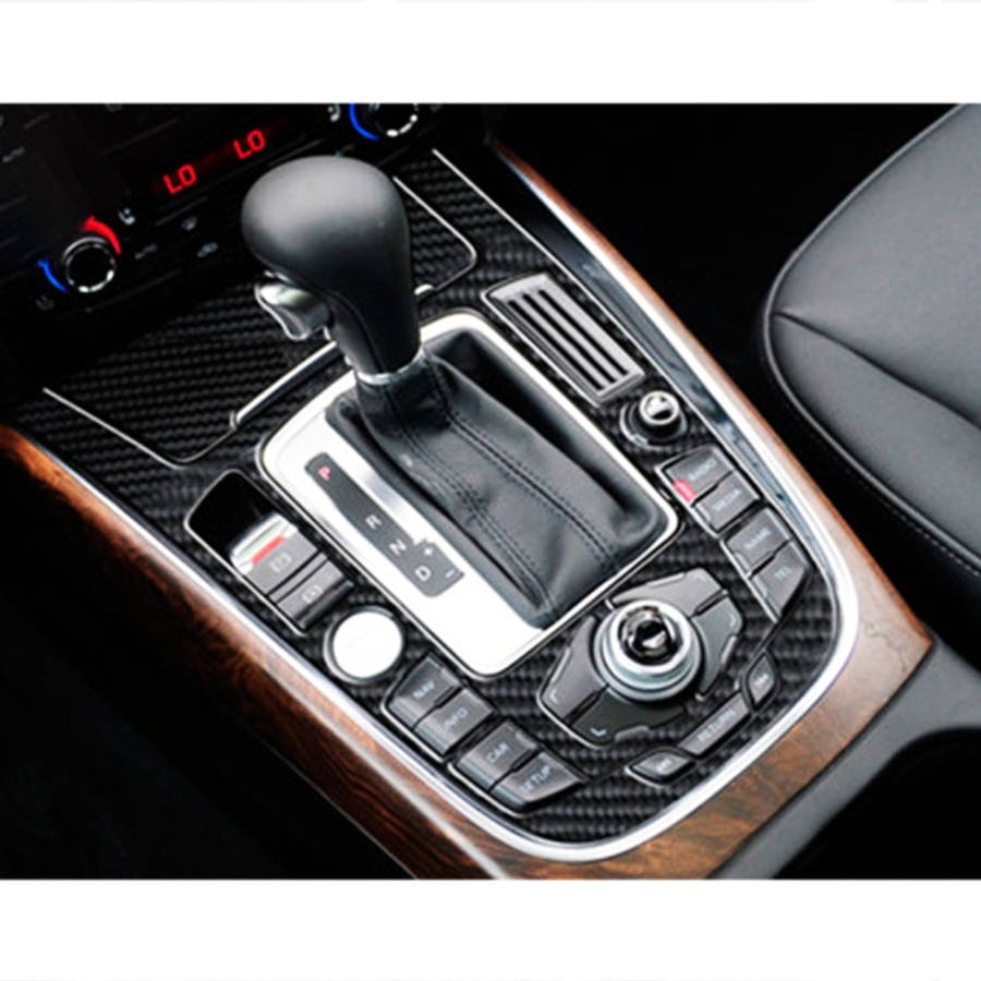 2 PCS Car Carbon Fiber Gear Panel Decorative Sticker for Audi A4L / A5 / Q5 2009-2016, Gear Panel...