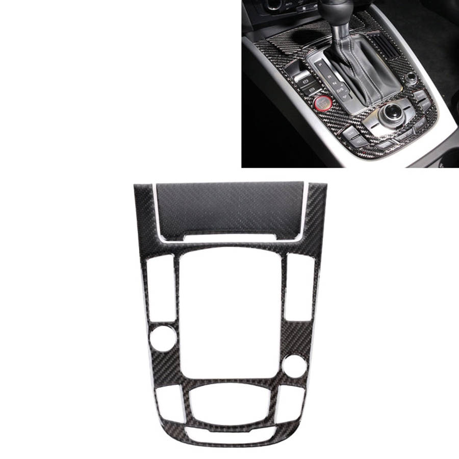 2 PCS Car Carbon Fiber Gear Panel Decorative Sticker for Audi A4L / A5 / Q5 2009-2016, Gear Panel(E)