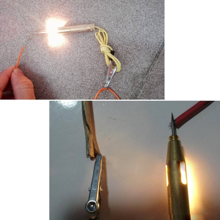 CNJB-85016 Pure Copper Circuit Tester and Electrical Voltage Detector Pen Set With Crocodile Clip...
