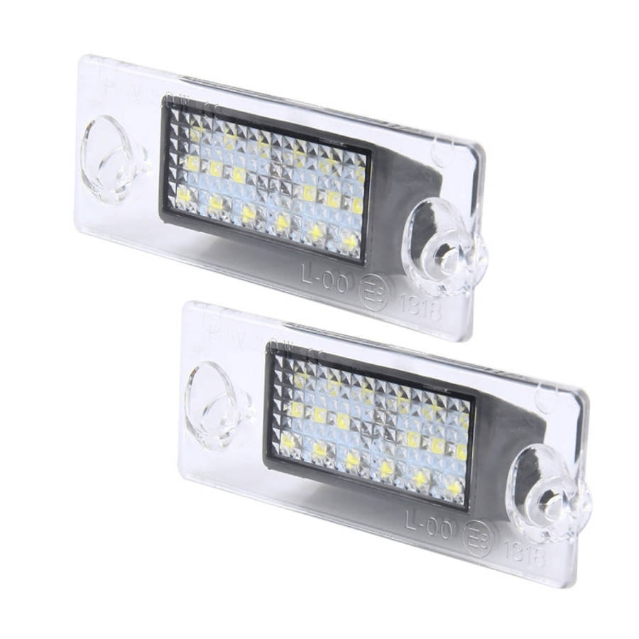 2 PCS License Plate Light with 18  SMD-3528 Lamps for Audi2W 120LM, DC12V (White Light), For A...