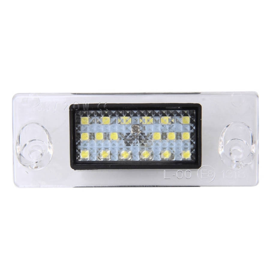 2 PCS License Plate Light with 18  SMD-3528 Lamps for Audi2W 120LM, DC12V (White Light), For A...