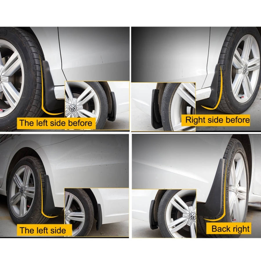 4 PCS Car Auto Semi-Rigid PVC Splash Flaps Mudguards Fender Guard for Audi A4L 2016 Version, For ...