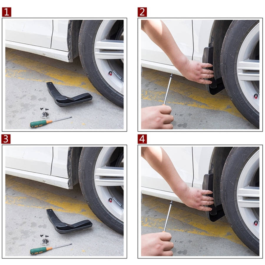 4 PCS Car Auto Semi-Rigid PVC Splash Flaps Mudguards Fender Guard for Audi A4L 2016 Version, For ...