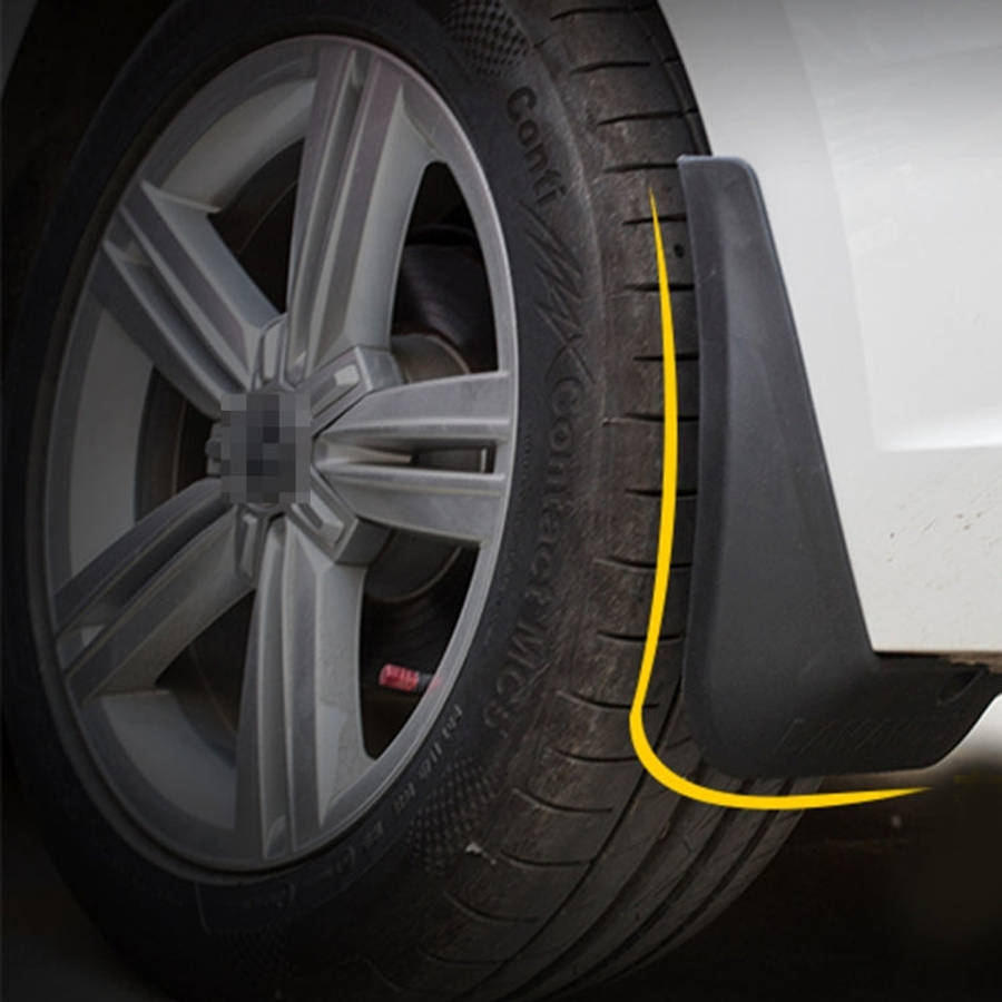 4 PCS Car Auto Semi-Rigid PVC Splash Flaps Mudguards Fender Guard for Audi A4L 2016 Version, For ...