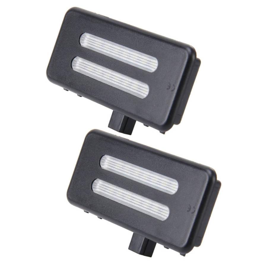 2 PCS White Light Car LED Vanity Mirror Lamp Lights with 18 SMD-3528 Lamps for BMW E60/ E60N/ E61...