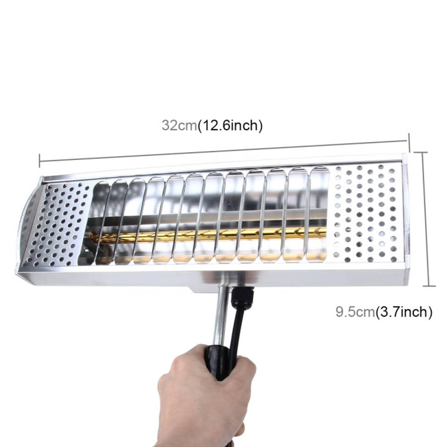 1000W Handheld Heat Light Infrared Dryer Spray Paint Heating Curing Lamp Baking Booth Heater, Cab...