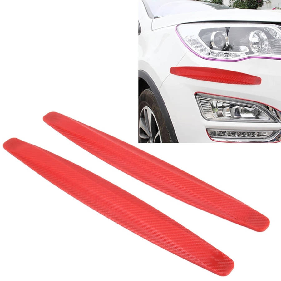2 PCS Universal Car Body Carbon Fiber Bumper Guard Protector Sticker/Car Crash Bar Bumper Strips ...