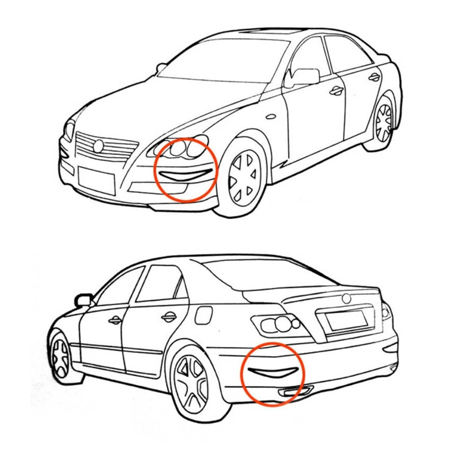 2 PCS YI-237 Universal Car Body Bumper Guard Protector Sticker Turning Guard/Car Crash Bar Bumper...