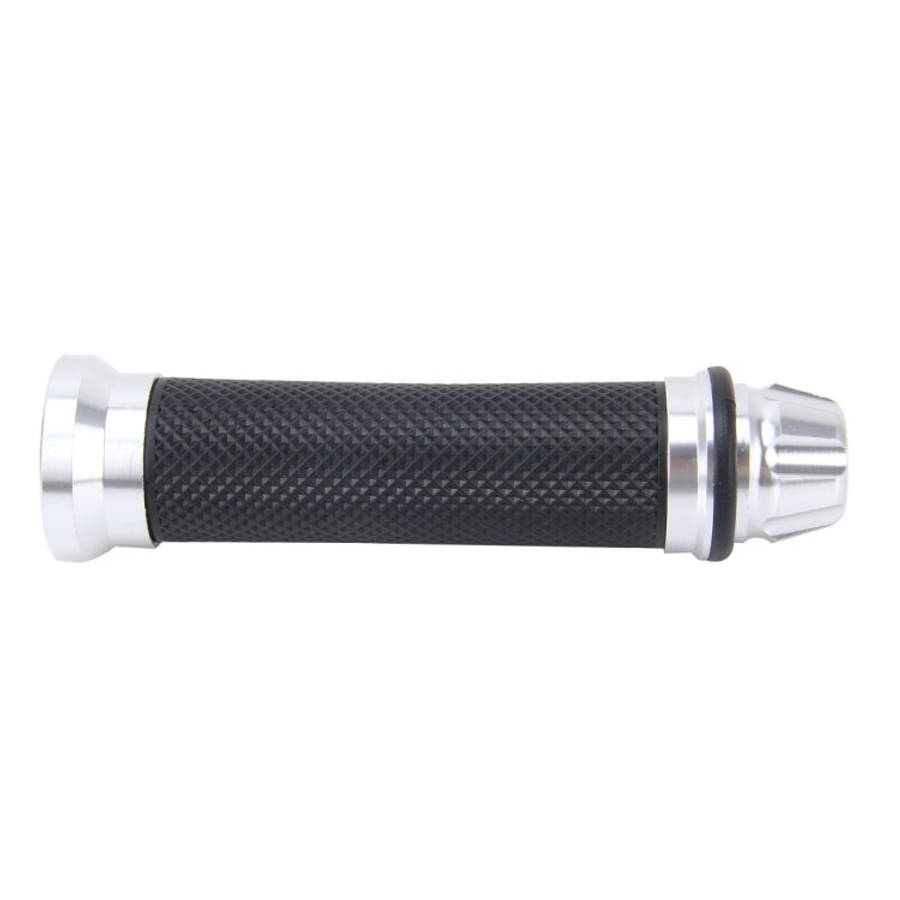 2 PCS Motorcycle Net Texture Metal Left Handle Bar Grips with Rubber Cover for Yamaha, Left Yamaha