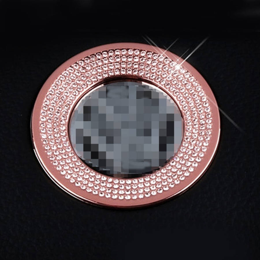 Car Aluminum Steering Wheel Decoration Ring with Diamonds For Volkswagen