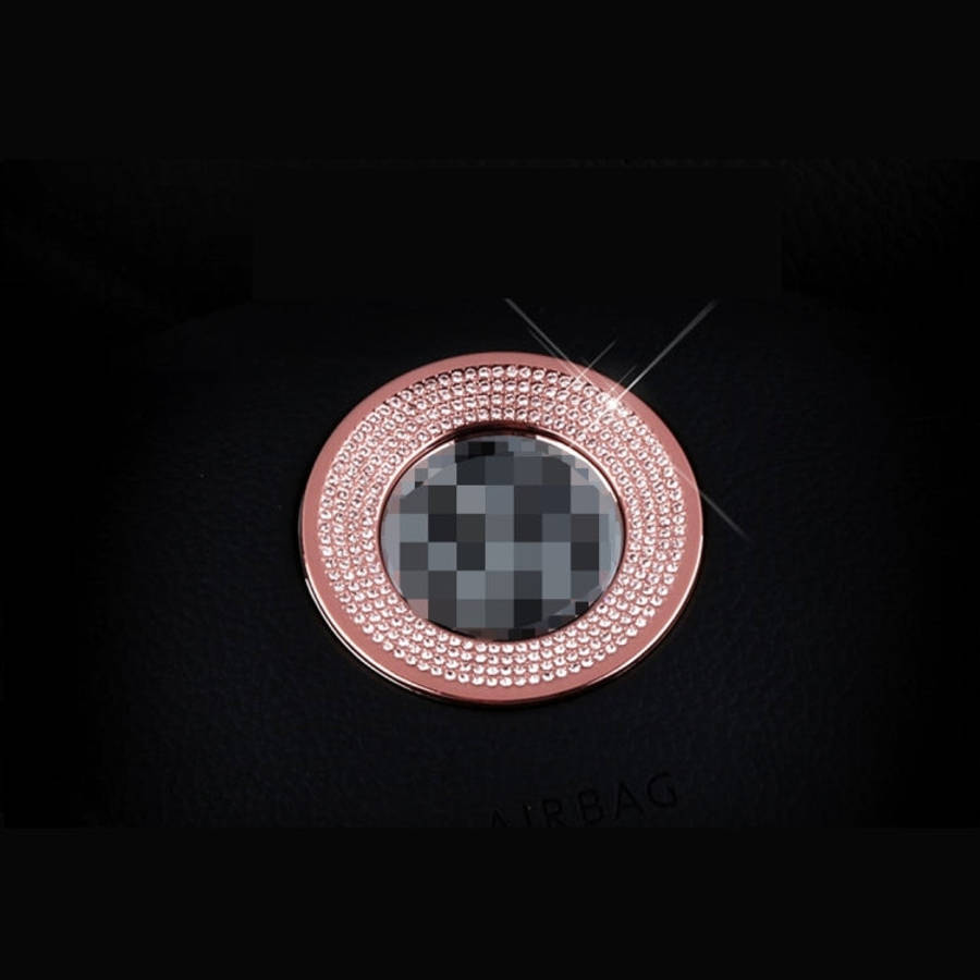 Car Aluminum Steering Wheel Decoration Ring with Diamonds For Volkswagen
