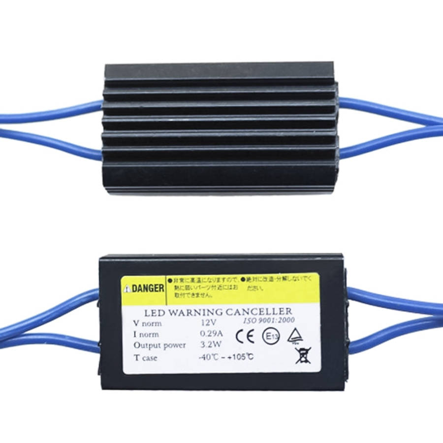 2 PCS T10 Car Auto Clearance Light Warning Error-free Decoder Adapter for DC 12V/3W, T10