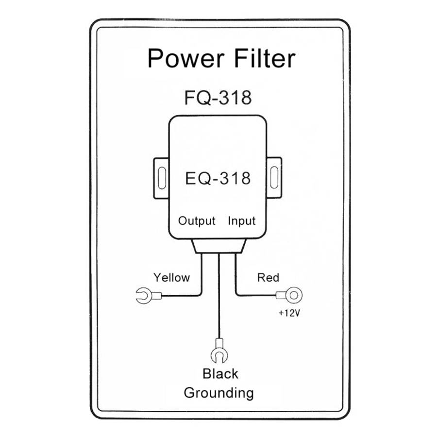 FQ-318 Car Stereo Radio Power Wire Engine Noise Filter Suppressor Isolator Power Supply Filter, F...