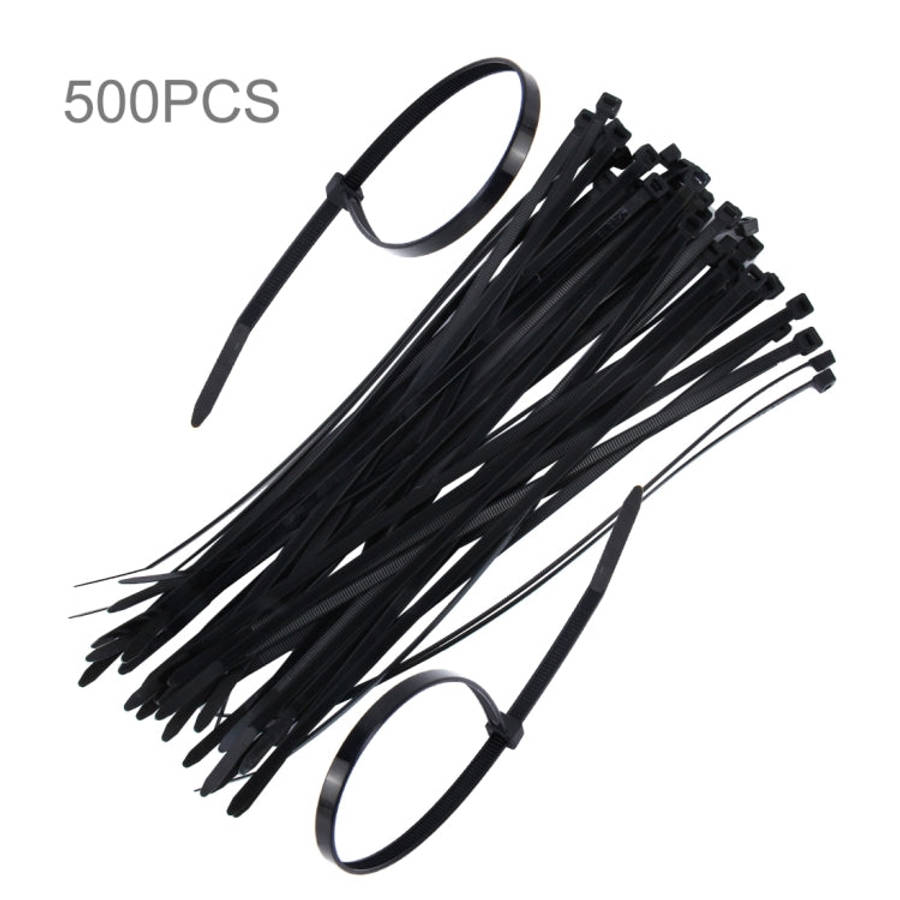 500 PCS 5mm*250mm Nylon Cable Ties, 5mm*250mm Black, 5mm*250mm White