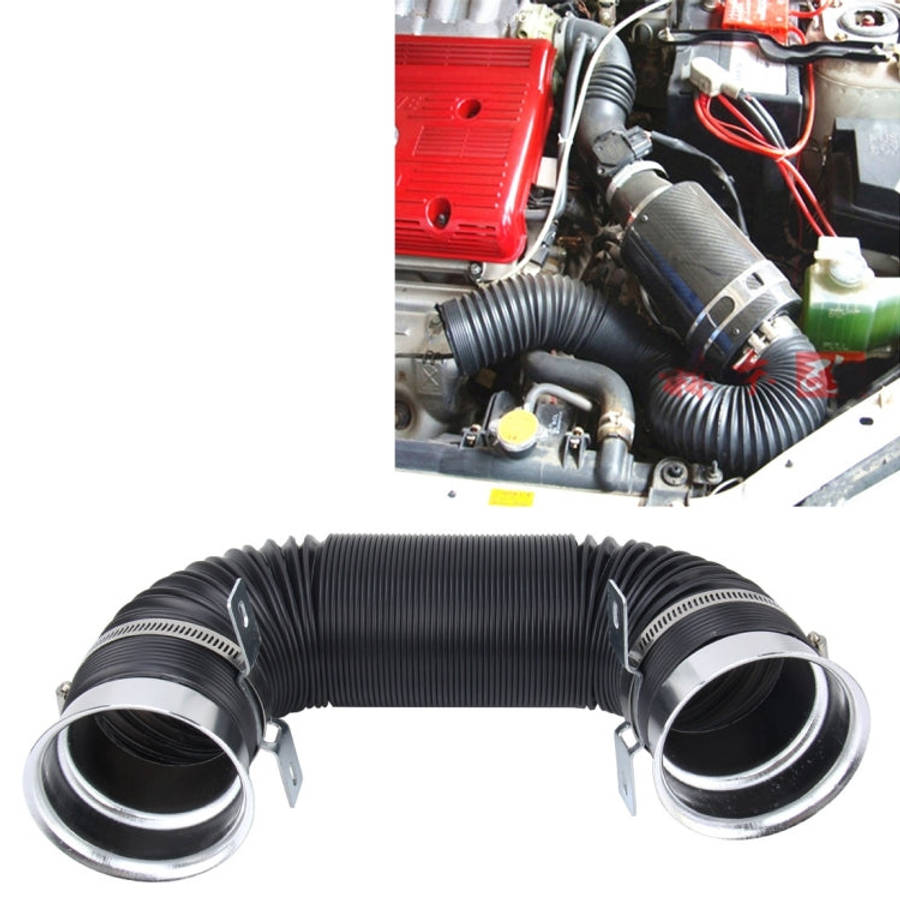 Car Auto Universal Tube Air Filter Adjustable Cold Air Injection Intake System Pipe Without Air F...