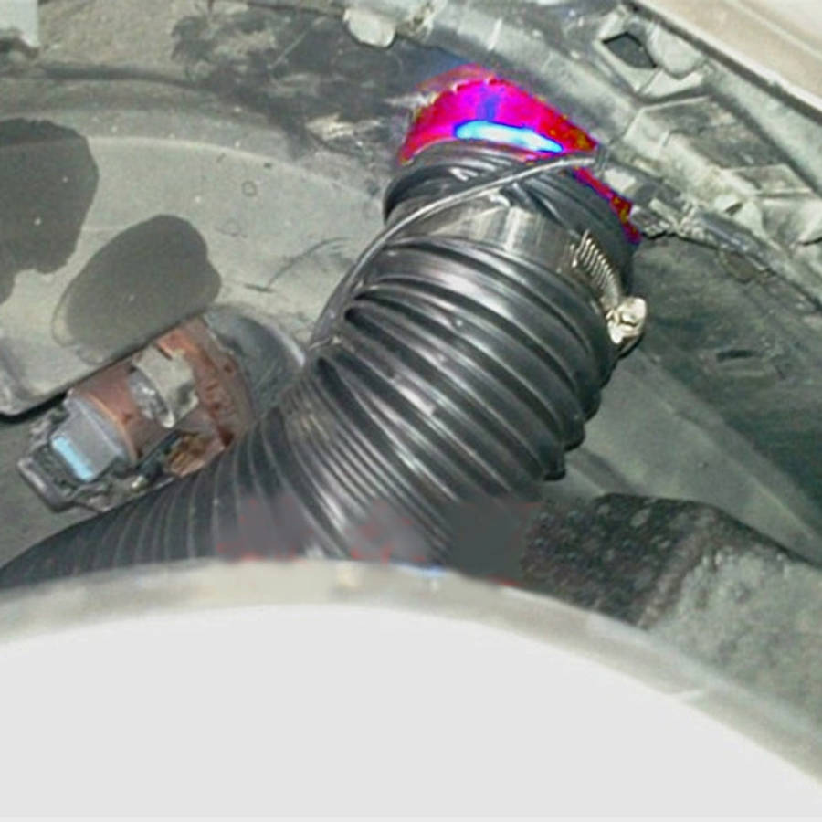 Car Auto Universal Tube Air Filter Adjustable Cold Air Injection Intake System Pipe Without Air F...