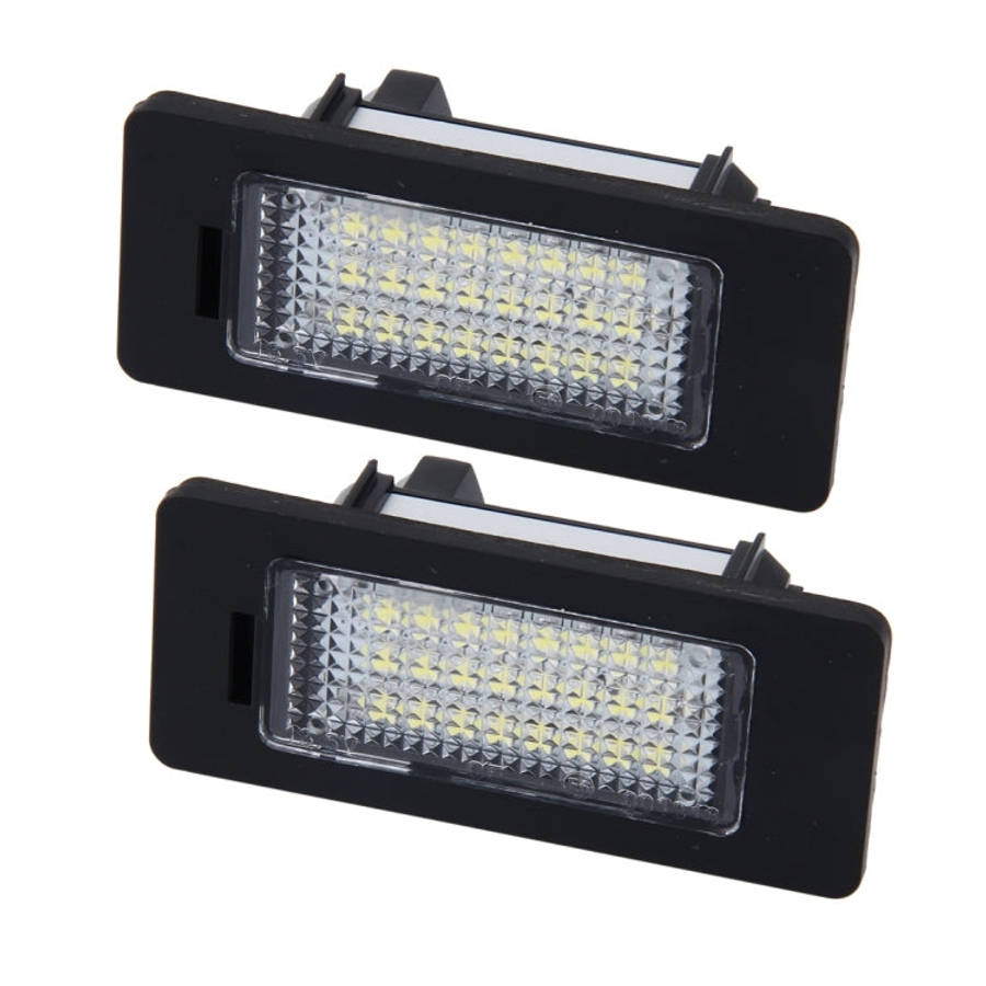 2 PCS License Plate Light with 24 SMD-3528 Lamps for BMW E81/E82/E90/E91/E92/E93/E60/E61/E39 (Whi...