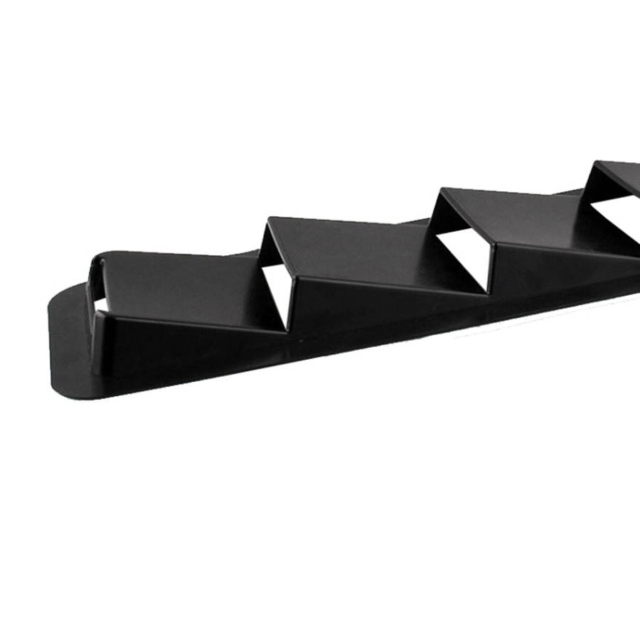 2 PCS Universal Car Air Intake Scoop Bonnet Hood Vent Louver Cooling Panel Trim Set, Black
