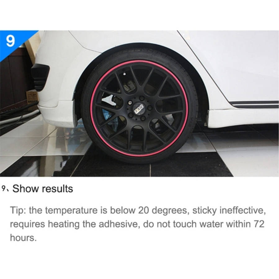 Universal Decorative Scratchproof Stickup 8M Flexible Car Wheel Hub TRIM Mouldings Shining Decora...