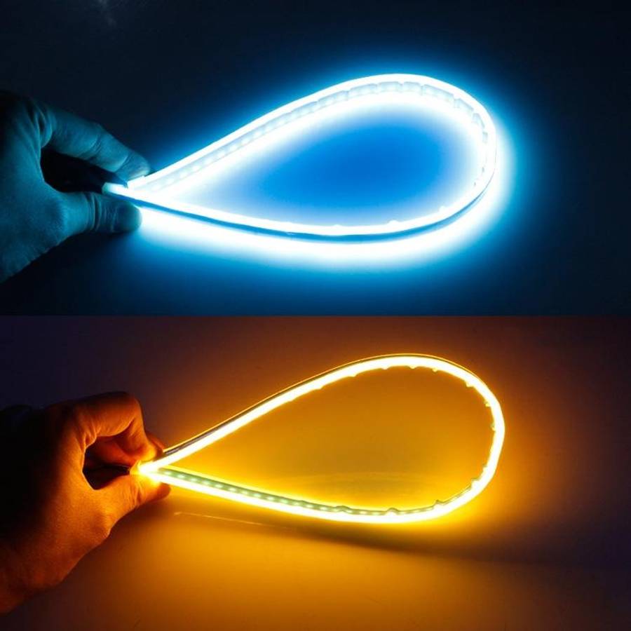 2 PCS 30cm DC12V 4.2W Ultra-thin Car Auto Double Colors Turn Lights / Running Lights, with LED SM...