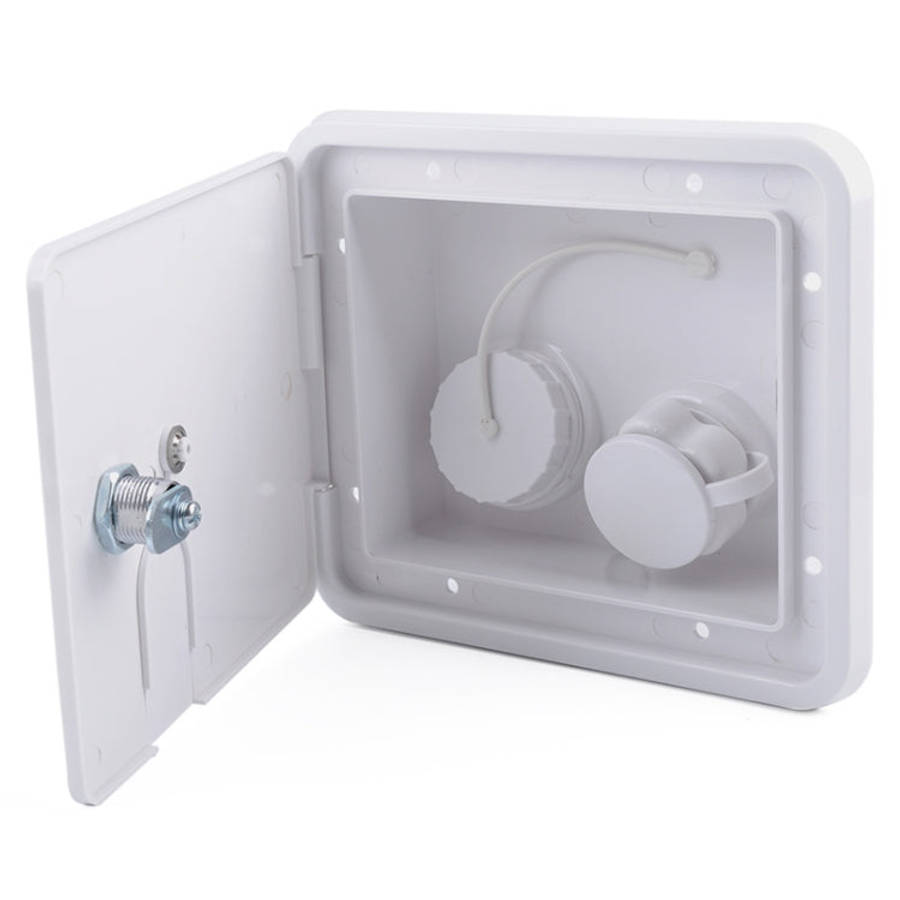 White Water Inlet Integrated Fill Dish Hatch Lock for RV Trailer Camper, A1063