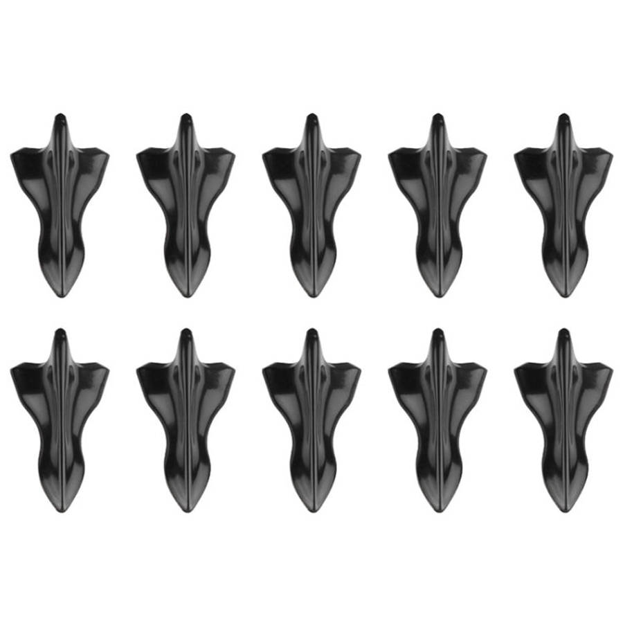 10 PCS Universal Car Black Shark Fin Diffuser Vortex Generator Roof Spoiler, Black