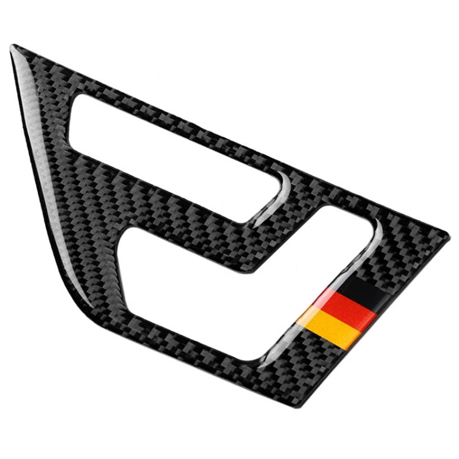 2 PCS German Flag Car Carbon Fiber Right Drive Seat Adjustment Panel Decorative Sticker for Merce...