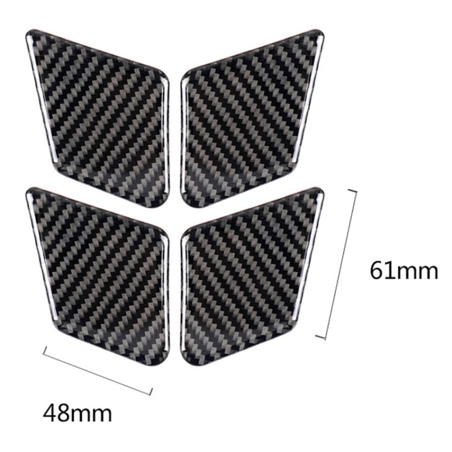4 PCS Car Solid Color Carbon Fiber Door Inner Handle Wrist Panel Decorative Sticker for Mercedes-...