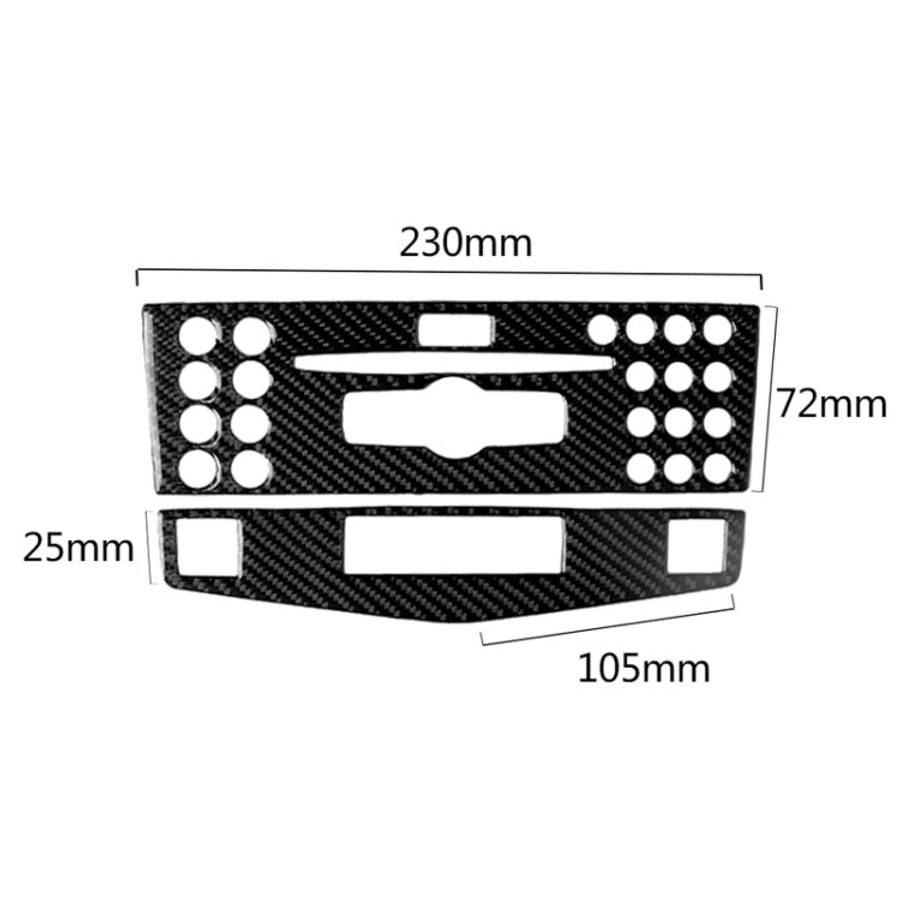 Car Carbon Fiber Center Console Panel Decorative Sticker for Mercedes-Benz W204 C Class 2007-2010...