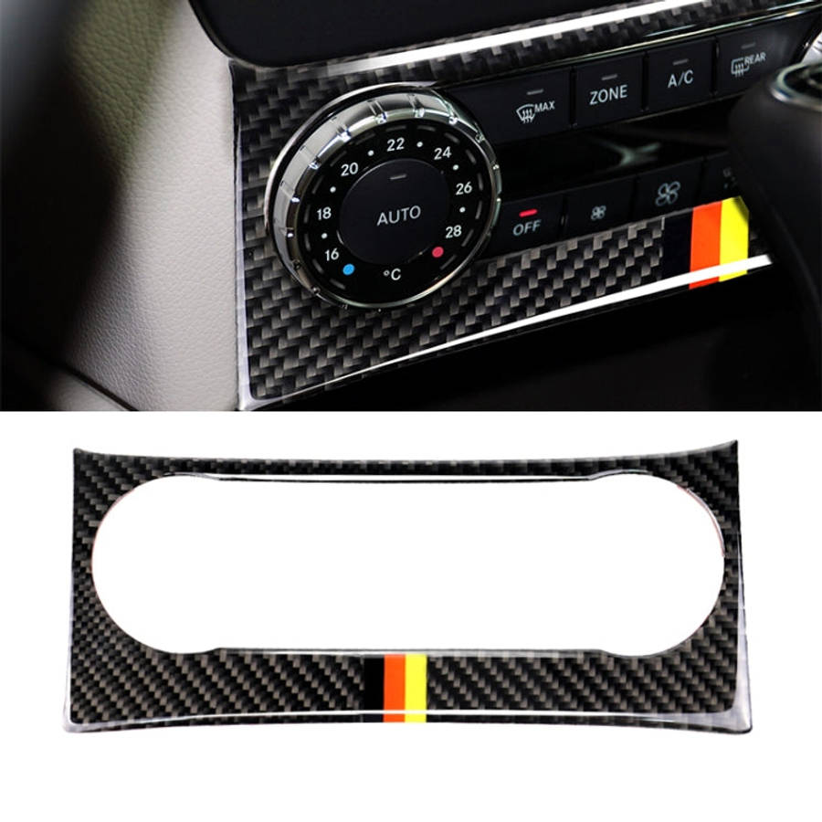 Car German Flag Carbon Fiber Air Conditioning Knob Control Panel Decorative Sticker for Mercedes-...