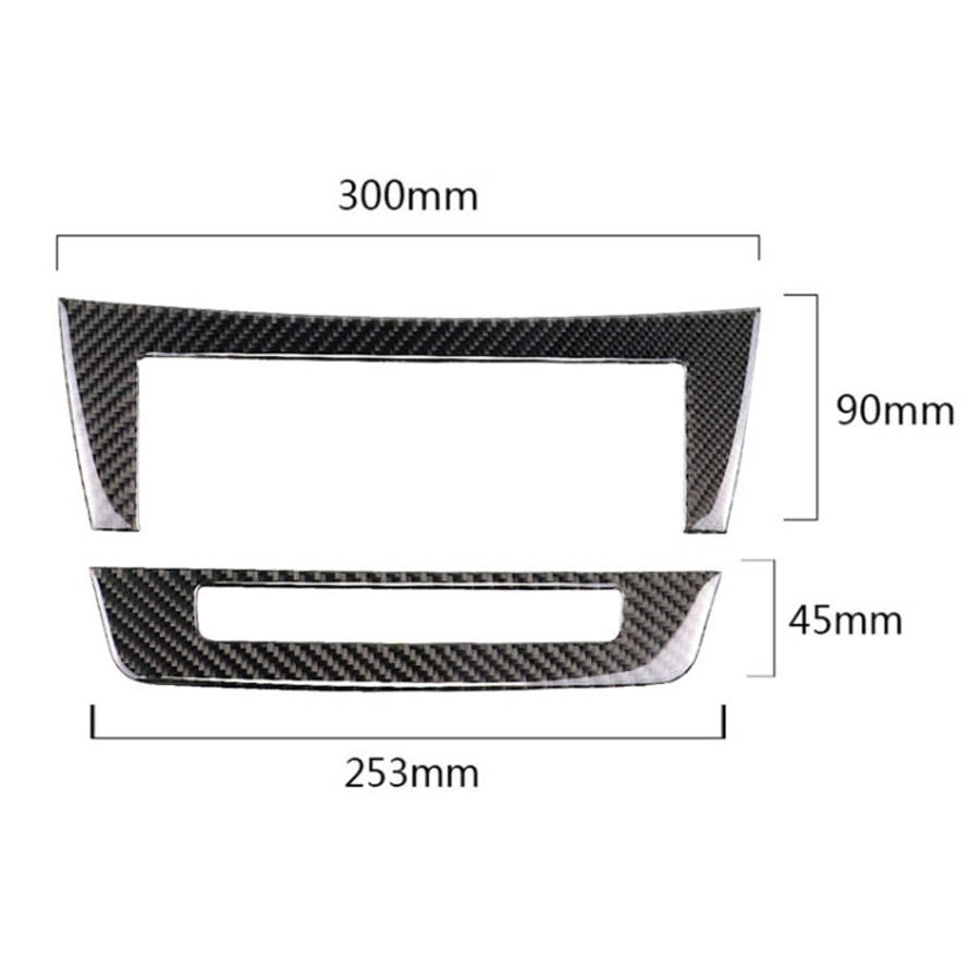 Car Carbon Fiber Central Control CD Panel Decorative Sticker for Mercedes-Benz W204 2011-2013 7-b...