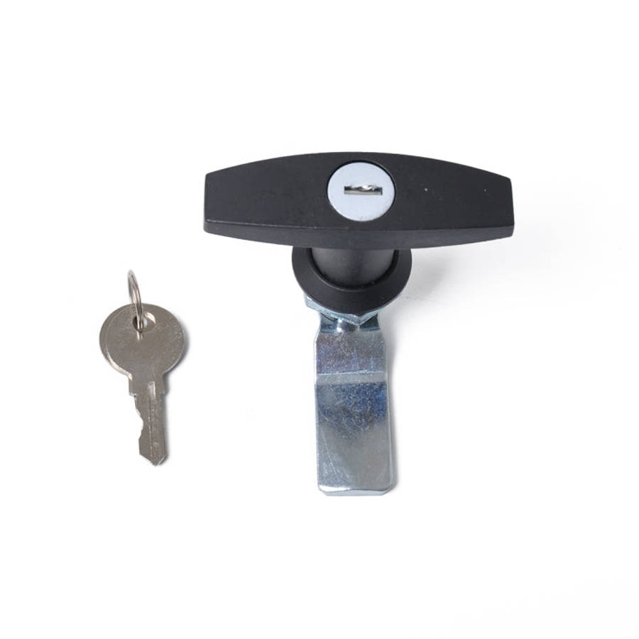 2 PCS Black T Shape Handle Paddle Entry Door Latch & Keys Tool Box Lock for Trailer / Yacht / Tru...