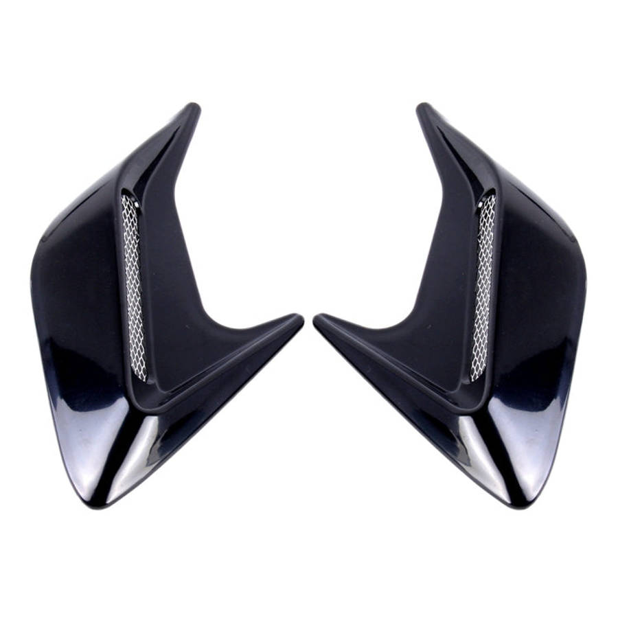 2PCS Plastic Decorative Air Flow Intake Turbo Bonnet Hood Side Vent Grille Cover With Self-adhesi...
