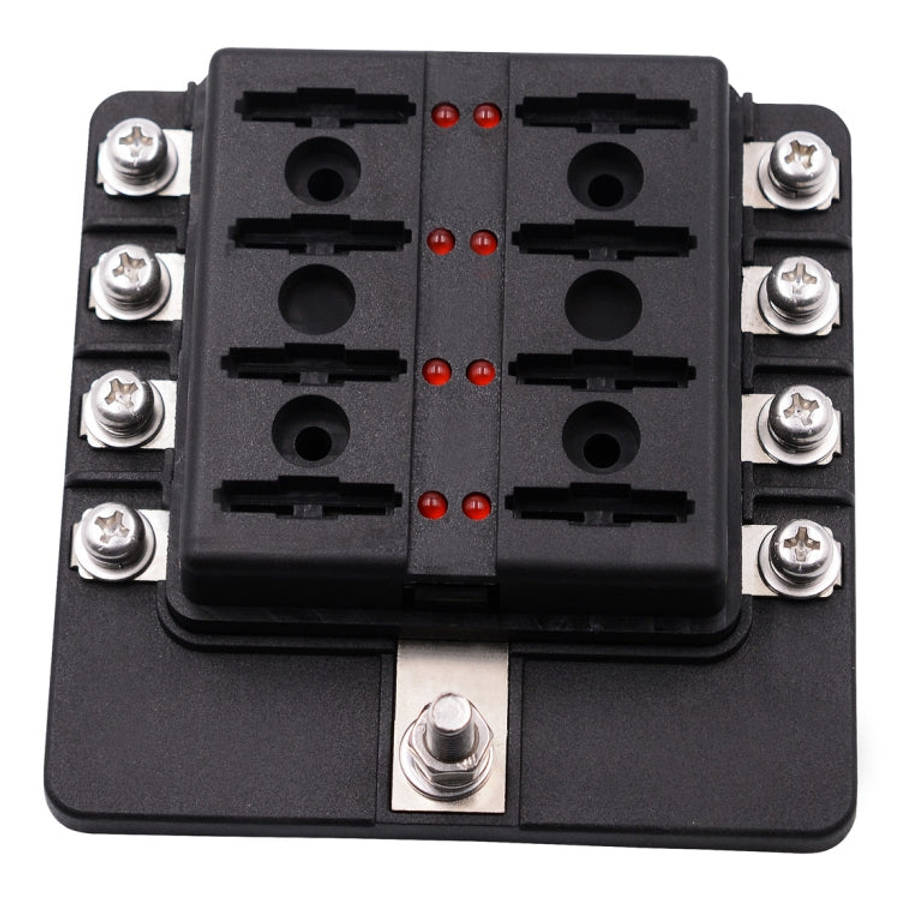 1 in 8 Out Fuse Box Screw Terminal Section Fuse Holder Kits with LED Warning Indicator for Auto C...