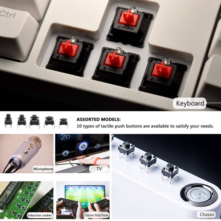 180 PCS Tactile Push Button Switch Kit Micro Switch, 180pcs /Set
