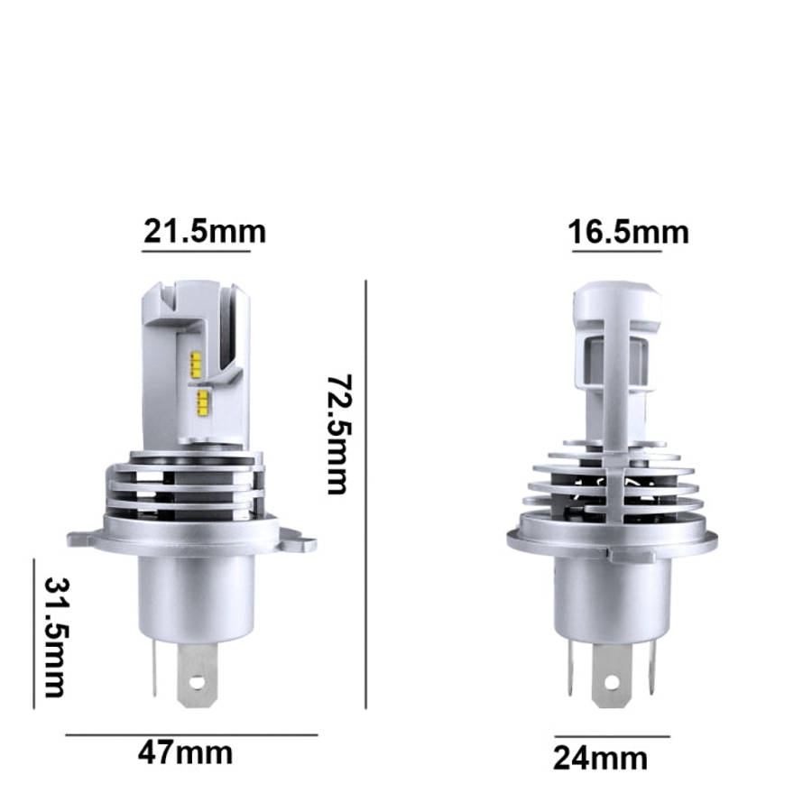 2 PCS M3 H4 DC9-32V / 17W / 6500K / 2000LM IP68 Car LED Headlight Lamps, H4