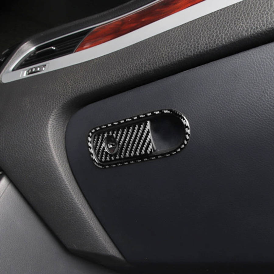 Car Carbon Fiber Front Passenger Seat Armrest Box Switch Decorative Sticker for Volkswagen Touare...