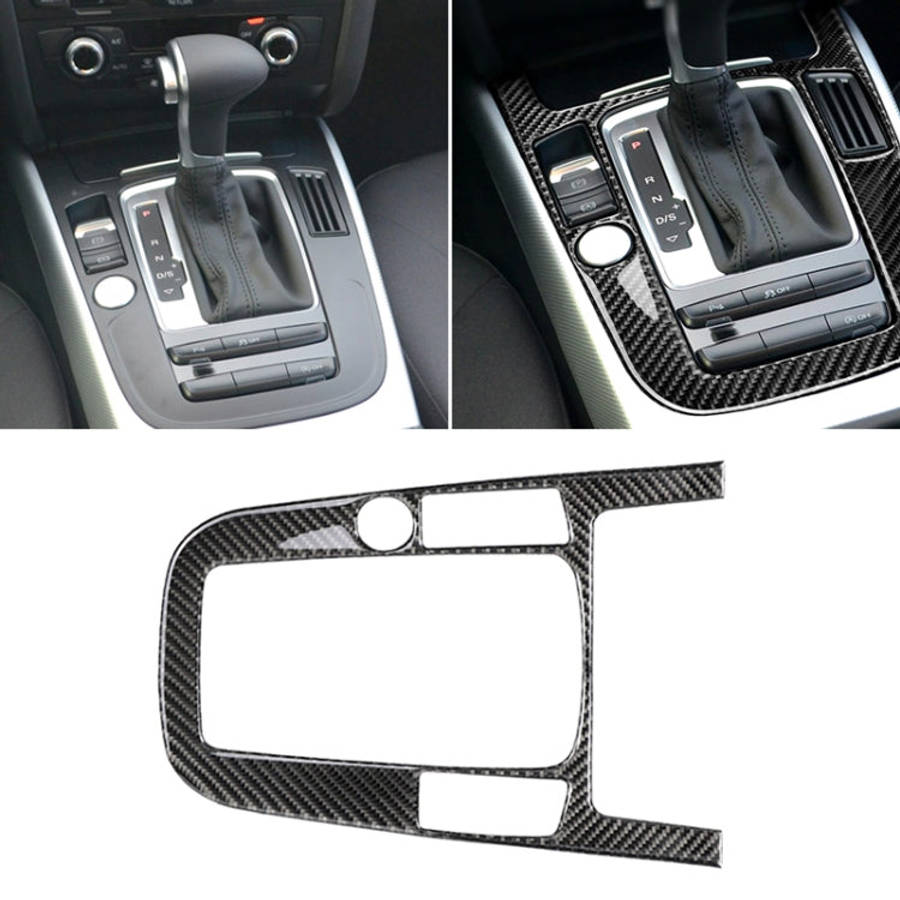 Car Carbon Fiber Gear Position Panel Decorative Sticker for Audi 2010-2018 Q5 / 2009-2016 A4L / 2...