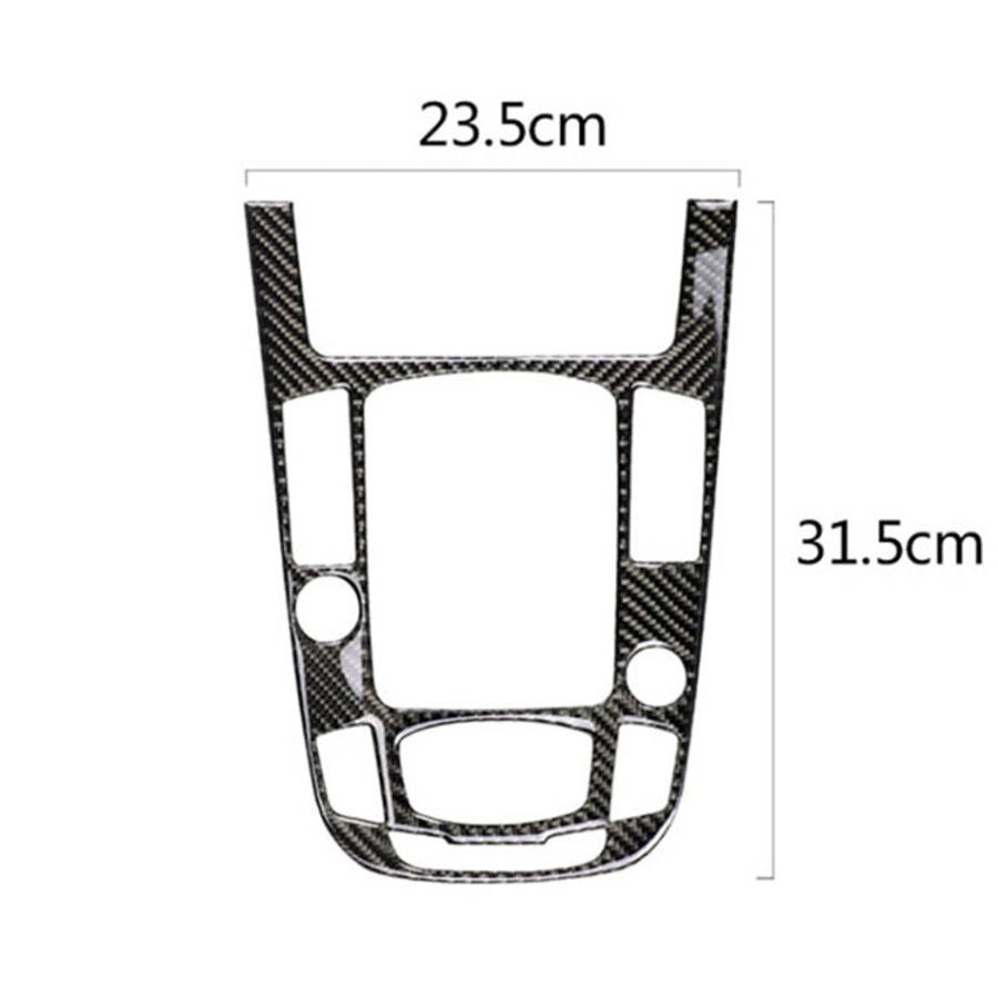 Car Carbon Fiber Gear Position Panel Decorative Sticker for Audi 2010-2018 Q5 / 2009-2016 A4L / 2...